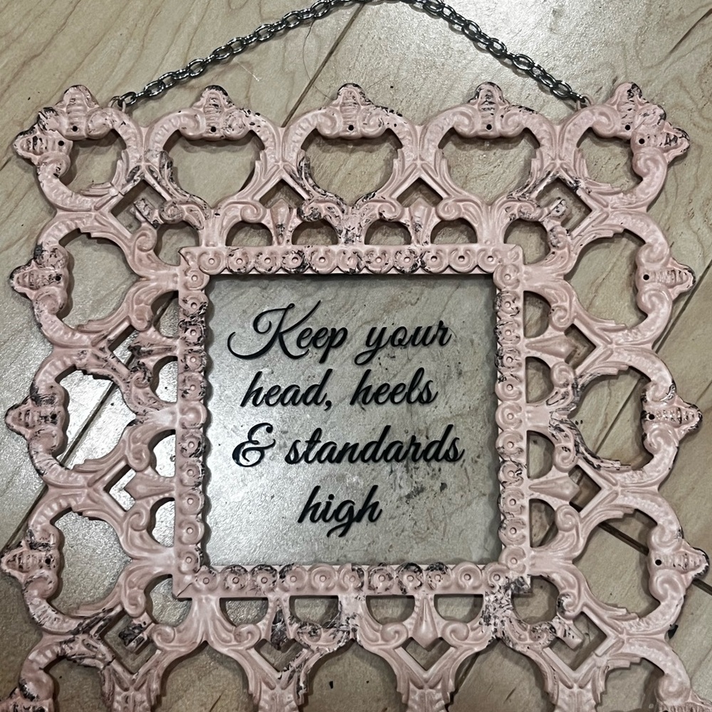 Pink Ornate Wall Decor